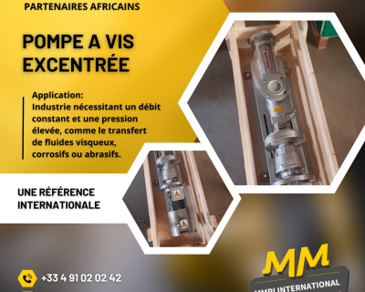 MMPI International : Livraison d’une pompe à vis excentrique à un client en Afrique.